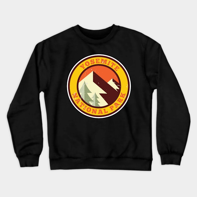 Yosemite National Park Retro Crewneck Sweatshirt by roamfree